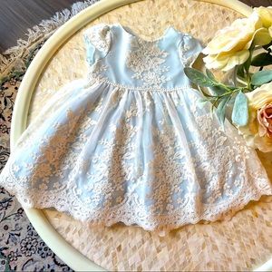 Lace Baby blue dress for 2T